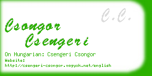 csongor csengeri business card